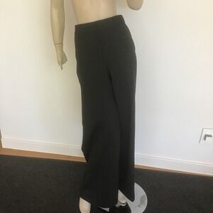 Spanx The Perfect Pant Wide Leg Charcoal Gray Ponte Knit Pull On Trousers L